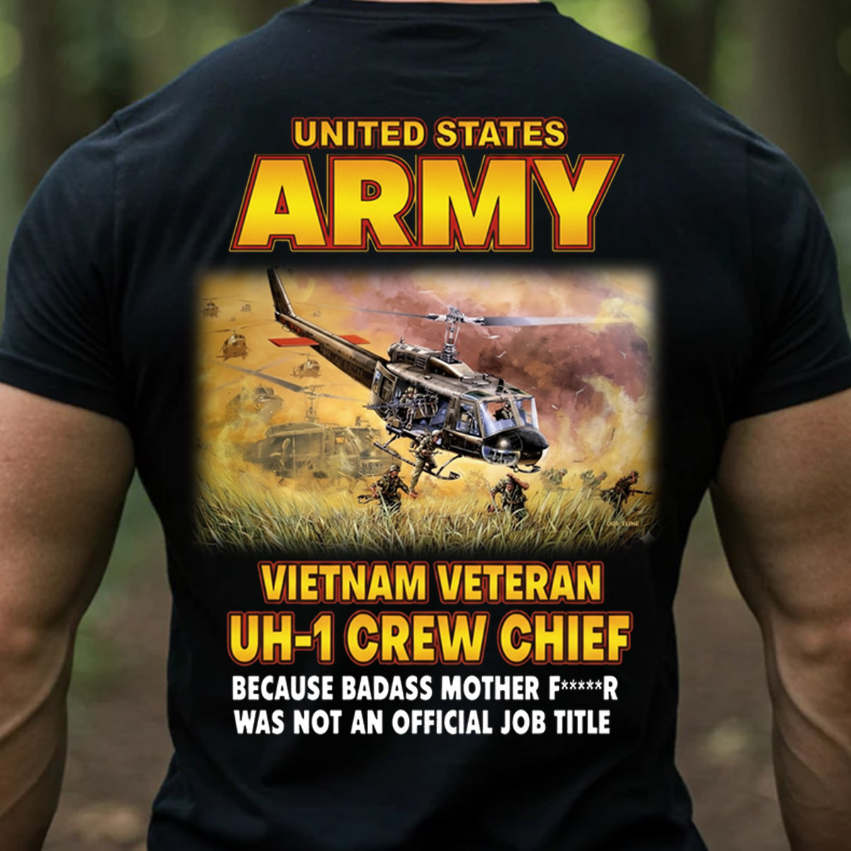 Vietnam Veteran UH-1 Crew Chief Army Shirt, Badass Military Helicopter Veteran, GIft for Veterans Day