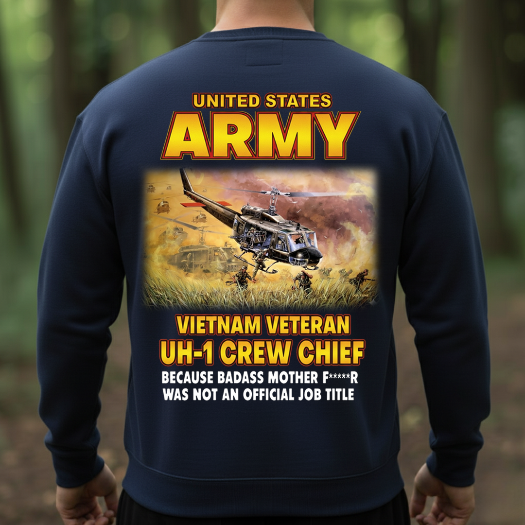 Vietnam Veteran UH-1 Crew Chief Army Shirt, Badass Military Helicopter Veteran, GIft for Veterans Day
