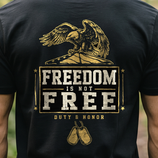 "Freedom Is Not Free" T-Shirt – Patriotic Military Veteran Pride Gift for Veterans Day