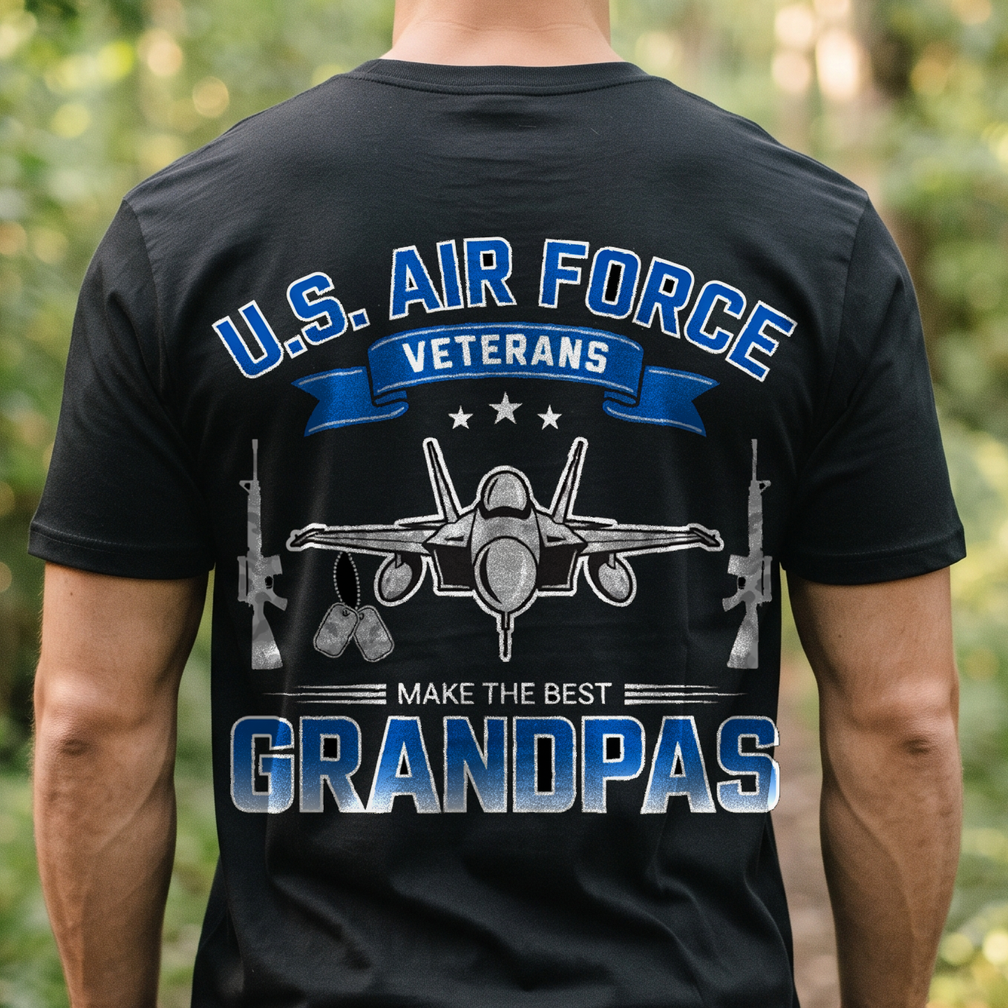 "U.S. Air Force Veterans Make the Best Grandpas" T-Shirt – Military Veteran Grandpa Dad Gift for Veterans Day
