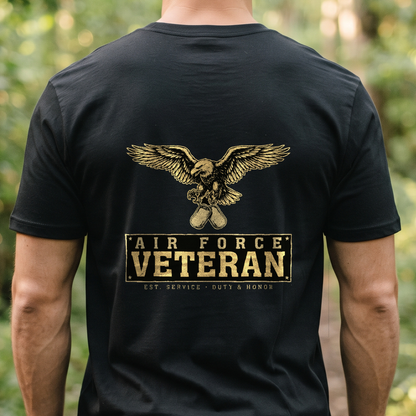 "Air Force Veteran" T-Shirt – Patriotic Military Veteran Pride Gift for Veterans Day