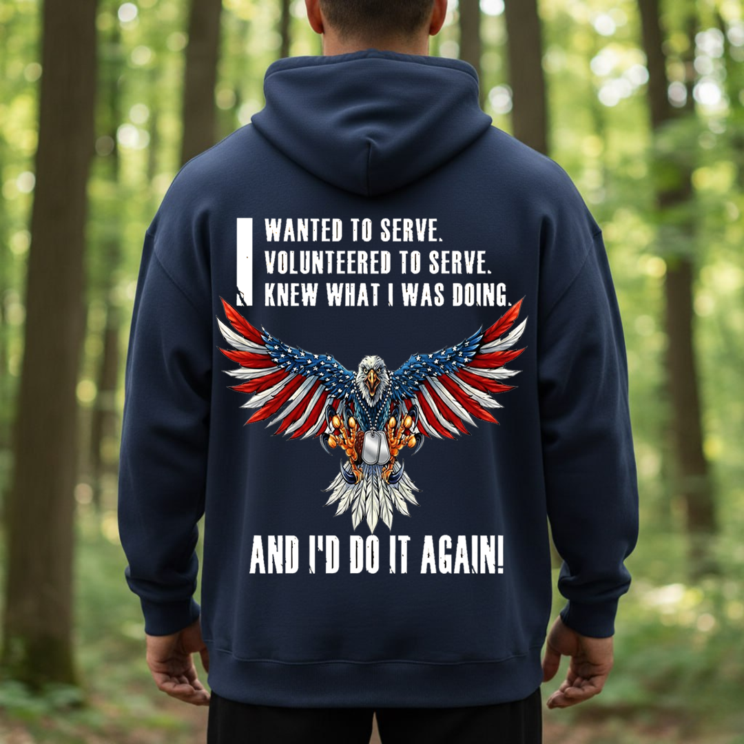 American Eagle Veteran Tee – I Wanted to Serve, I’d Do It Again T-Shirt, SweatShirt, Hoodie, Gift for Veterans Day