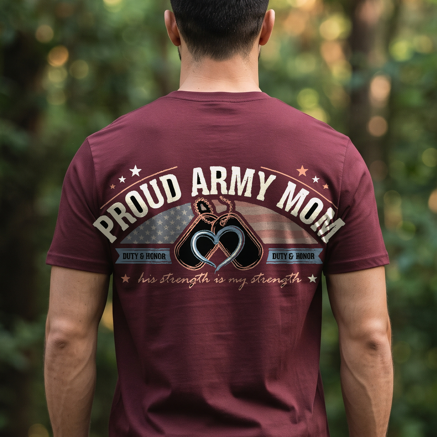 "Proud Army Mom" T-Shirt – Military Family Pride Gift for Wife Mom Husband