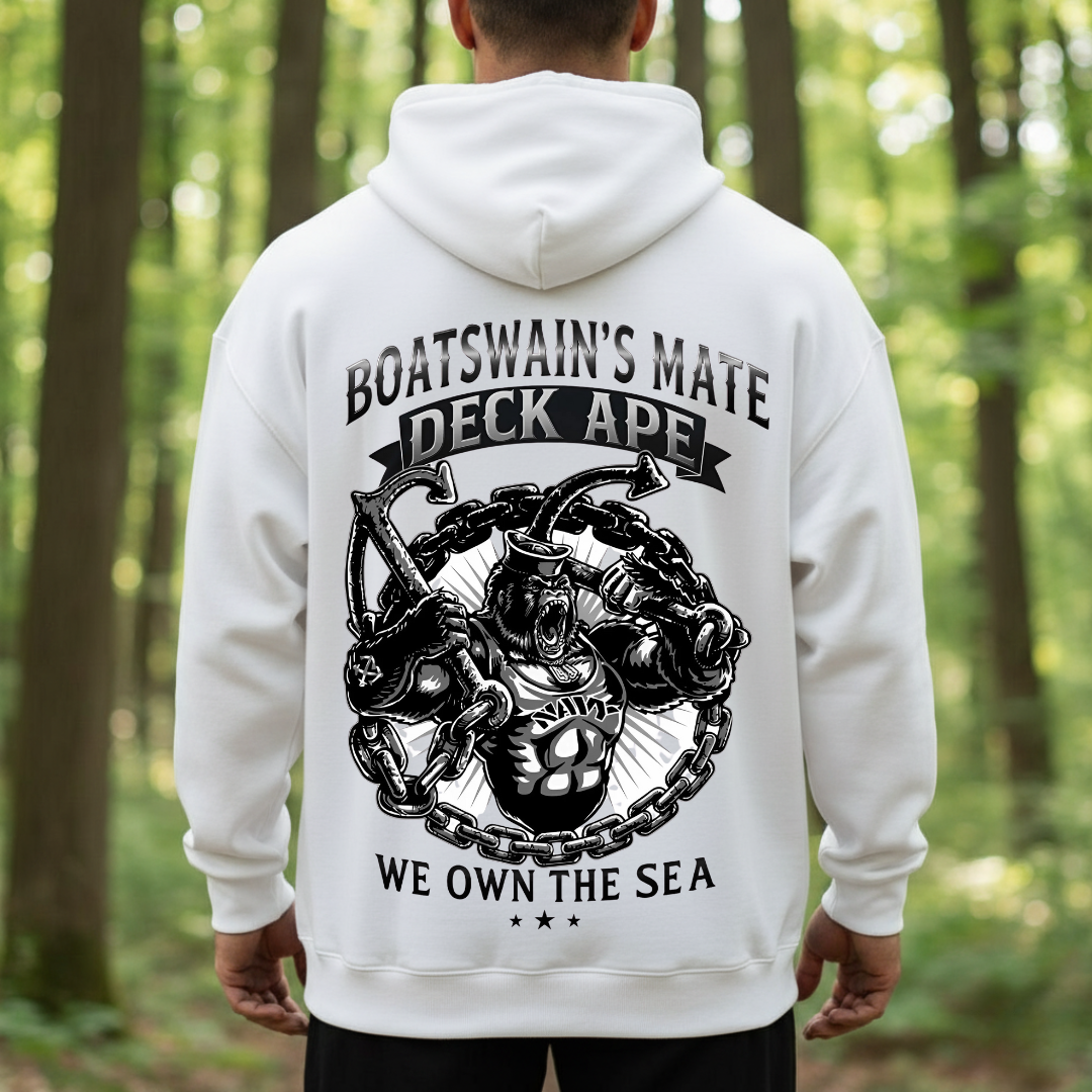 Navy Boatswain’s Mate Deck Ape Shirt – We Own The Sea Veteran Design, Gift for Veterans Day