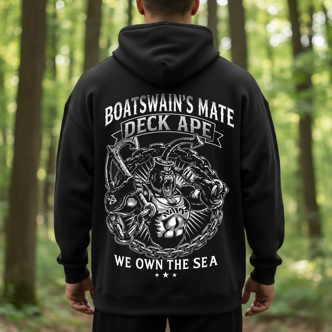 Navy Boatswain’s Mate Deck Ape Shirt – We Own The Sea Veteran Design, Gift for Veterans Day
