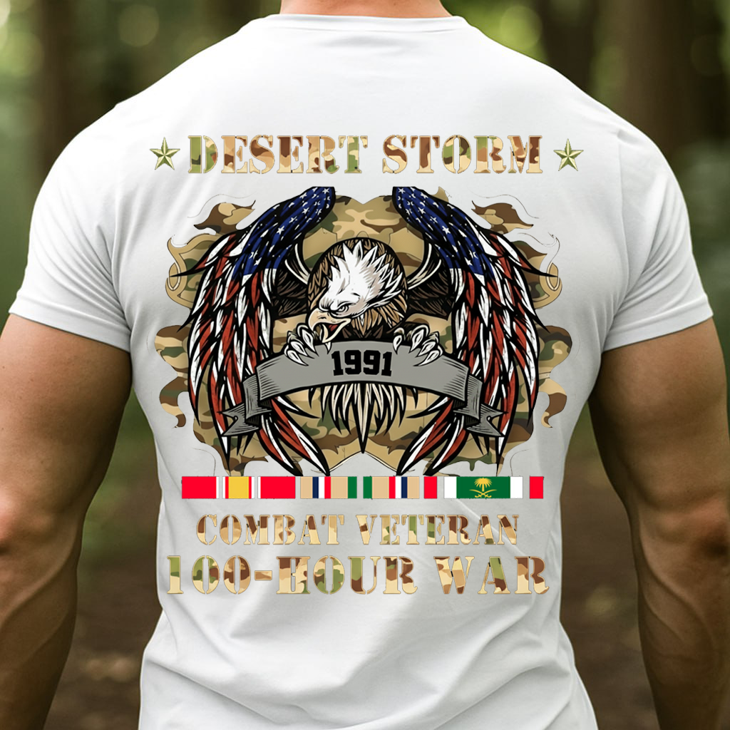 Desert Storm, Combat Veteran, "100 Hour War" Shirt, Gift for Veterans Day