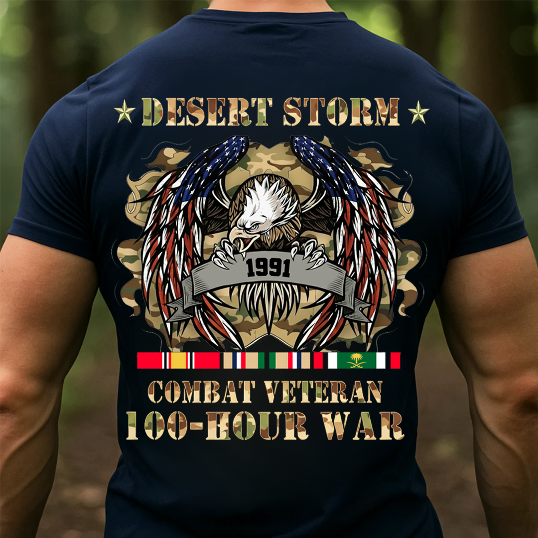 Desert Storm, Combat Veteran, "100 Hour War" Shirt, Gift for Veterans Day