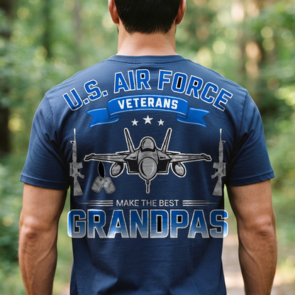 "U.S. Air Force Veterans Make the Best Grandpas" T-Shirt – Military Veteran Grandpa Dad Gift for Veterans Day