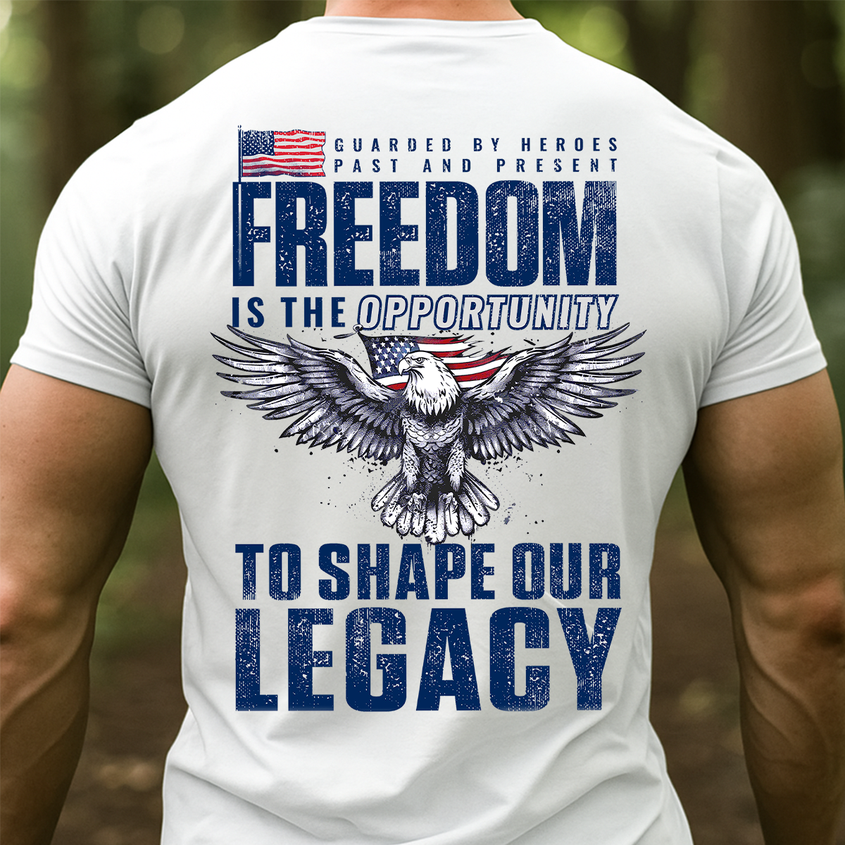 USA Veteran Tribute Unisex Shirt - Freedom Guarded by Heroes Military Patriot