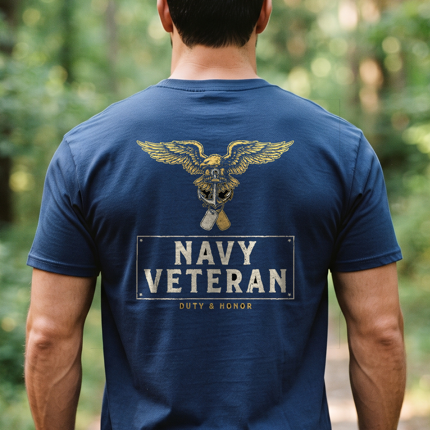 "Navy Veteran" T-Shirt – Patriotic Military Veteran Pride Gift for Veterans Day