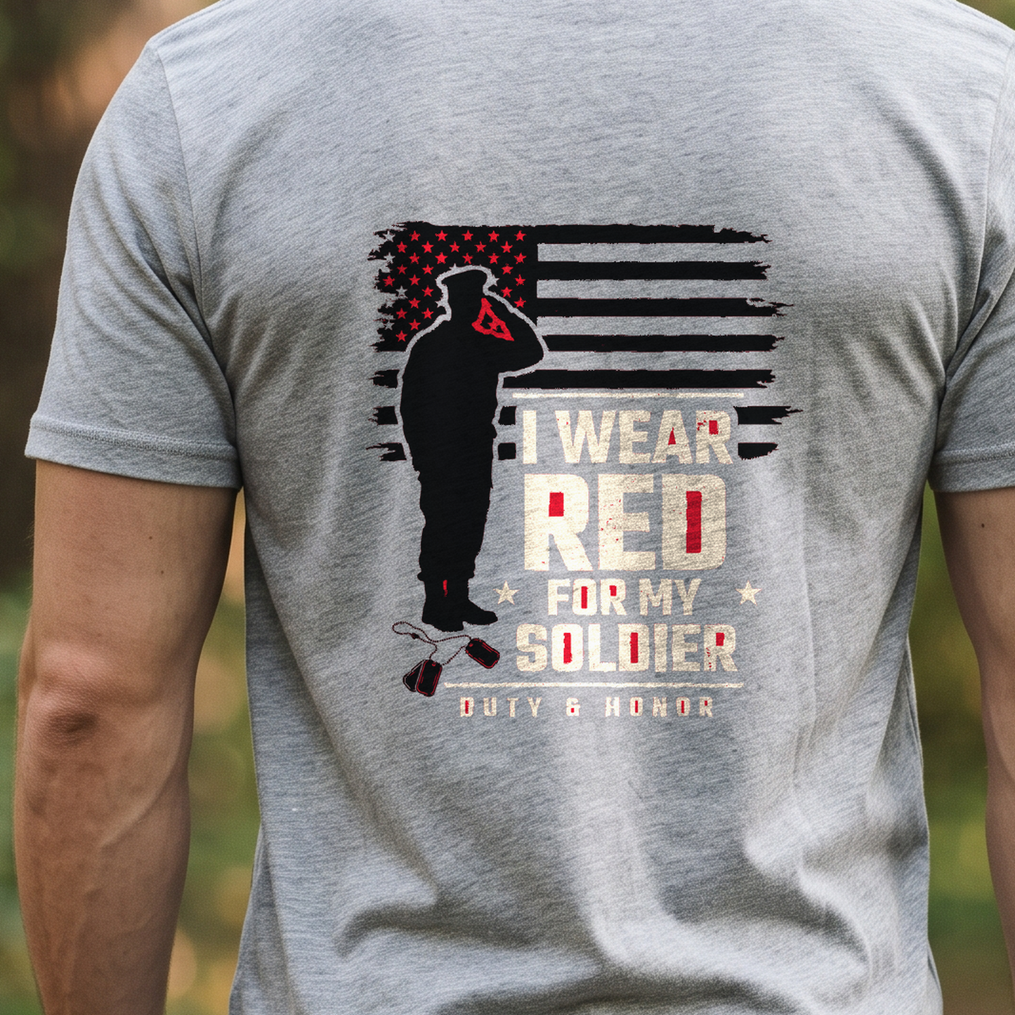 "I Wear Red For My Soldier" T-Shirt – R.E.D. Friday Remember Everyone Deployed Military Gift