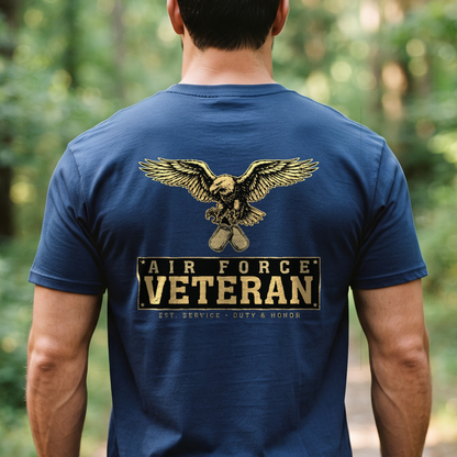 "Air Force Veteran" T-Shirt – Patriotic Military Veteran Pride Gift for Veterans Day