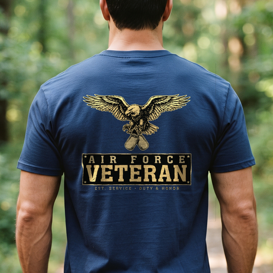 "Air Force Veteran" T-Shirt – Patriotic Military Veteran Pride Gift for Veterans Day