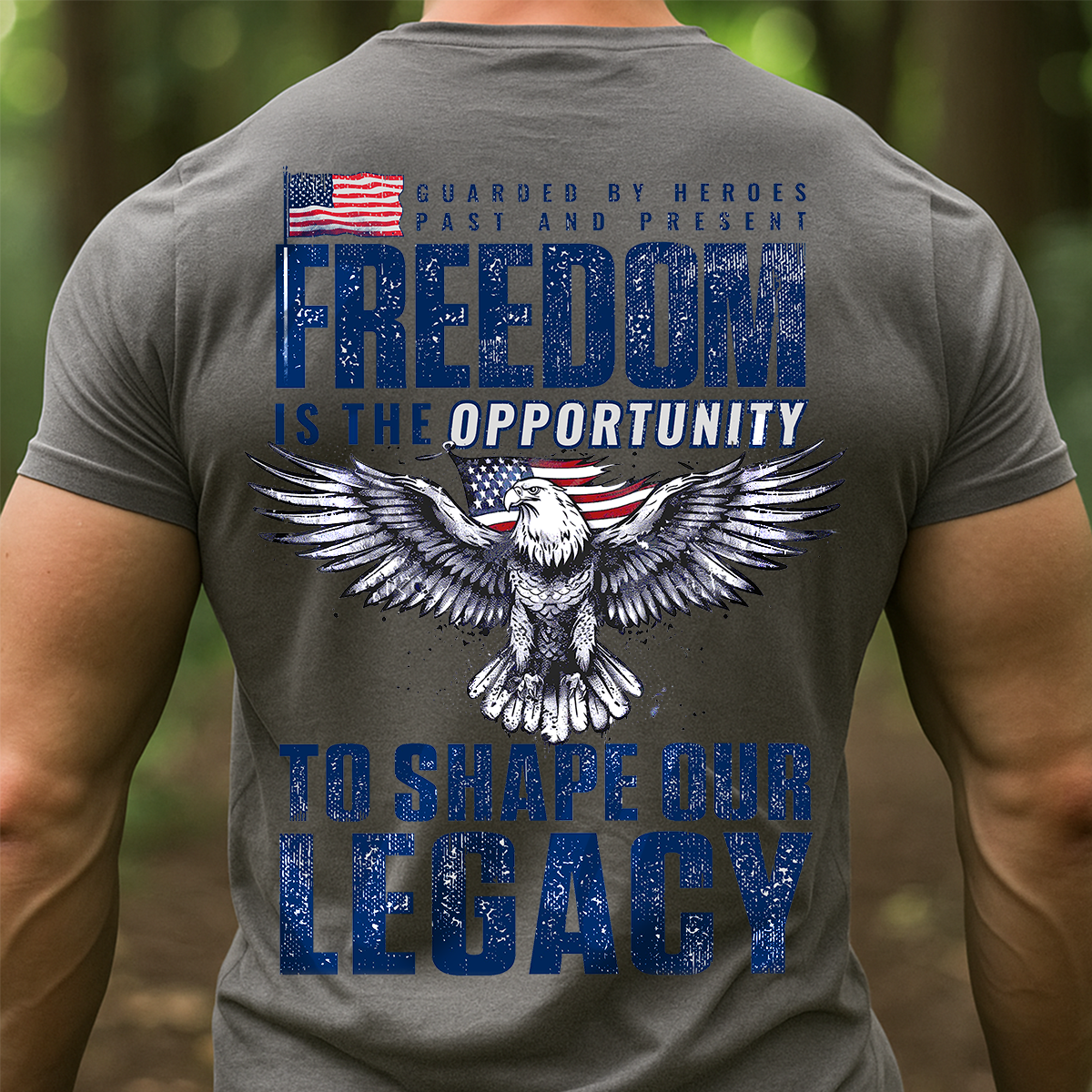 USA Veteran Tribute Unisex Shirt - Freedom Guarded by Heroes Military Patriot