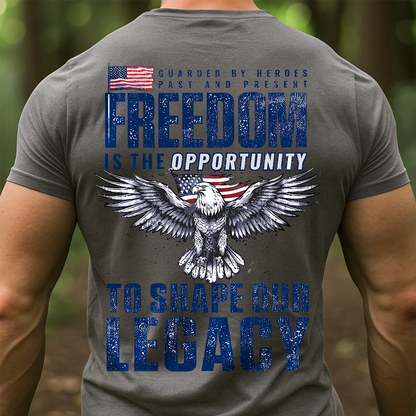 USA Veteran Tribute Unisex Shirt - Freedom Guarded by Heroes Military Patriot