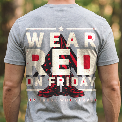 "Wear Red On Friday" T-Shirt – R.E.D. Friday Remember Everyone Deployed Military Gift