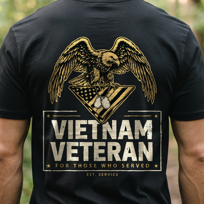"Vietnam Veteran" T-Shirt – Patriotic Military Veteran Pride Gift for Veterans Day
