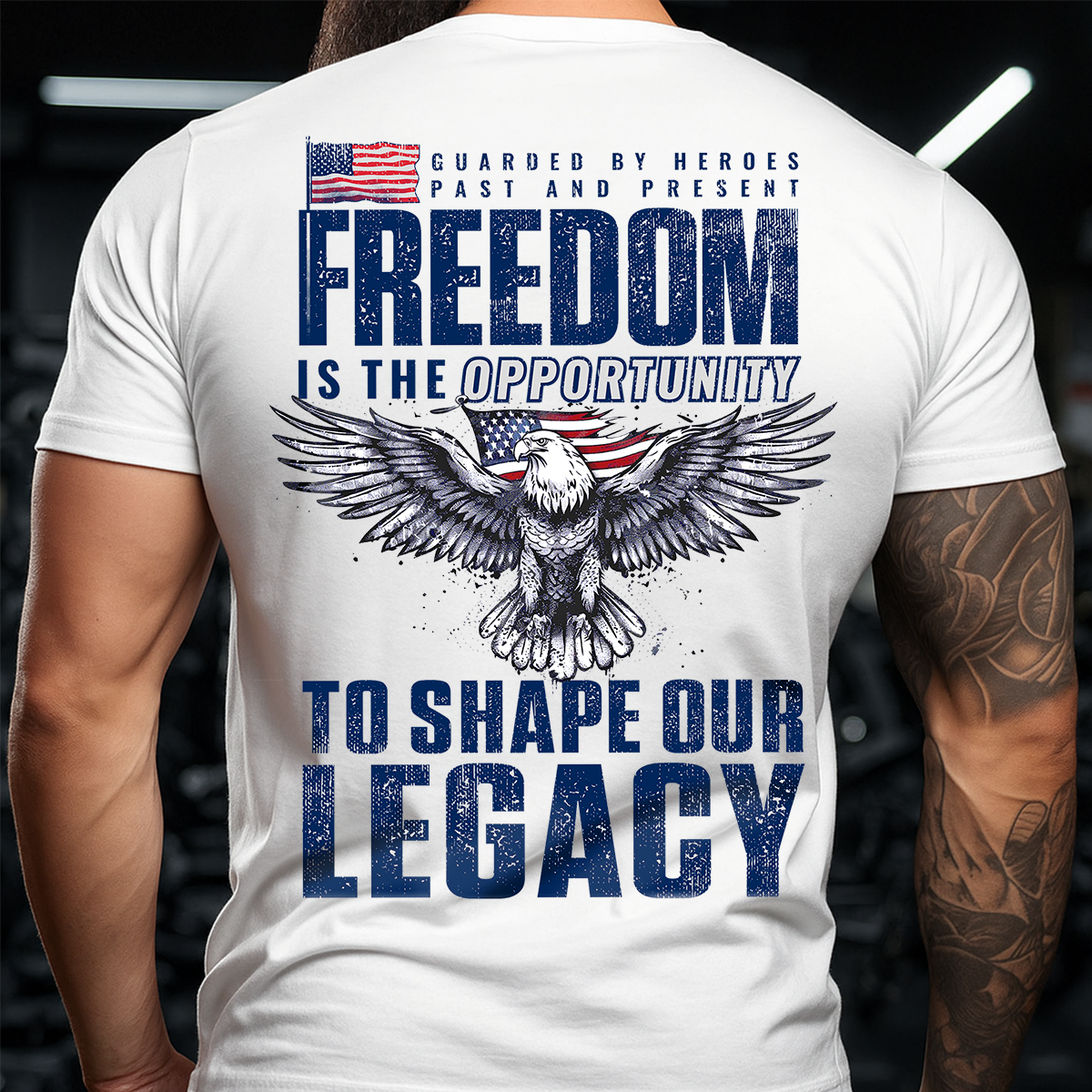 USA Veteran Tribute Unisex Shirt - Freedom Guarded by Heroes Military Patriot