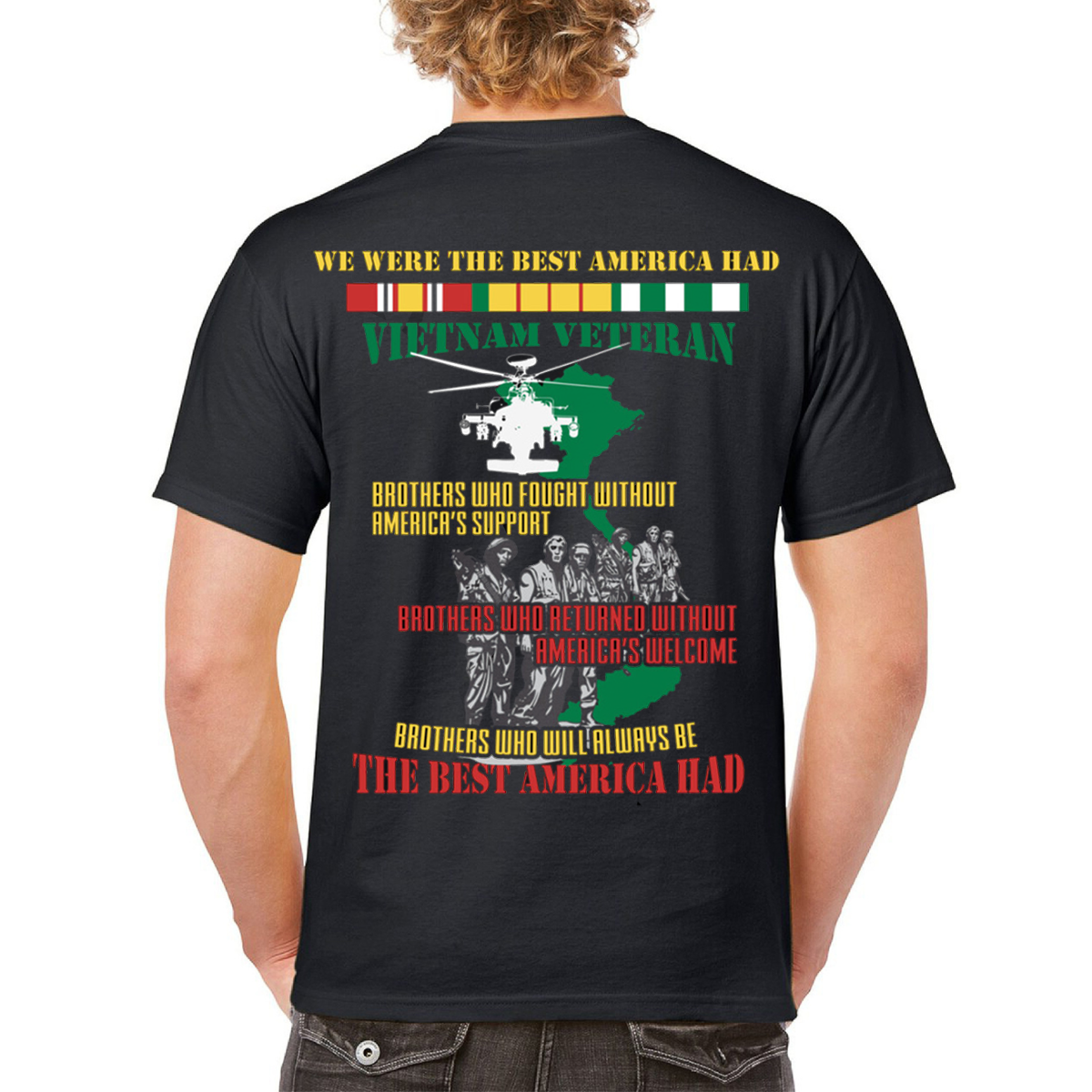 Vietnam Veteran T-Shirt - Honoring Brave Soldiers, Made in USA - Support Our Heroes
