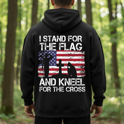 I Stand for the Flag and Kneel for the Cross T-Shirt, SweatShirt, Hoodie, Gift for Veterans Day