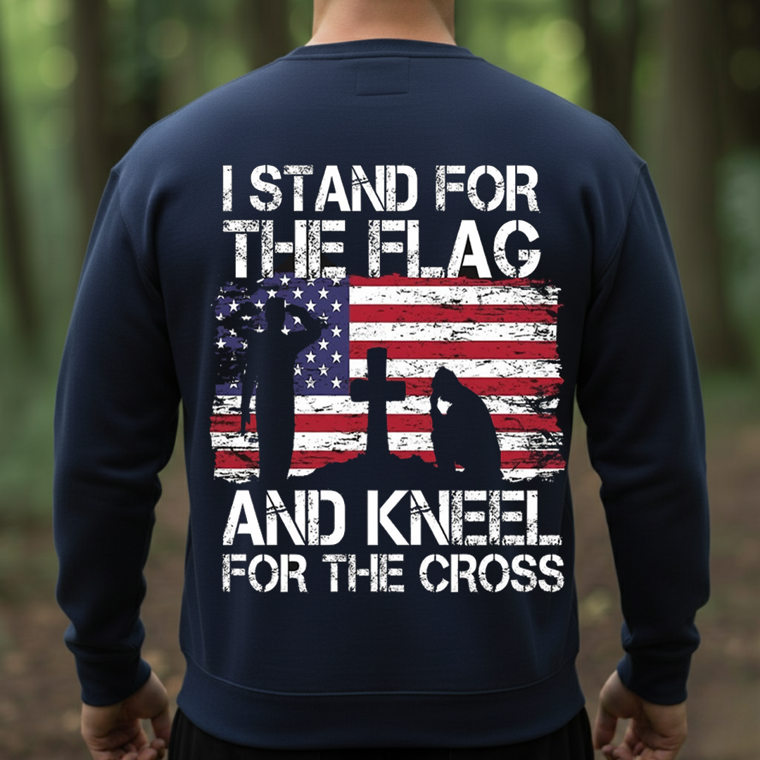 I Stand for the Flag and Kneel for the Cross T-Shirt, SweatShirt, Hoodie, Gift for Veterans Day