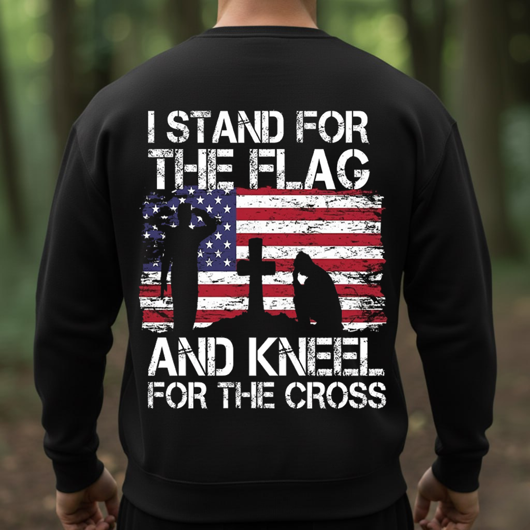 I Stand for the Flag and Kneel for the Cross T-Shirt, SweatShirt, Hoodie, Gift for Veterans Day