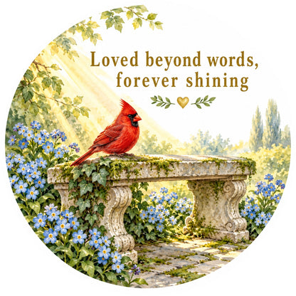 Morning Sunbeam Memorial Cardinal Ornament, Sympathy Bereavement Keepsake