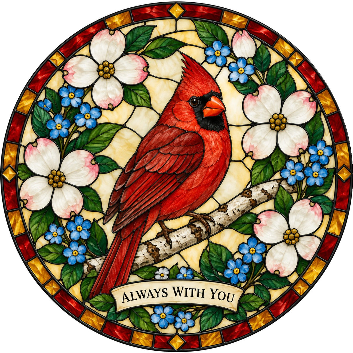 Cardinal of Solace Suncatcher Memorial Window Ornament
