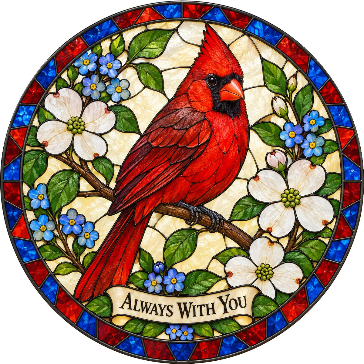 Cardinal of Comfort Memorial Suncatcher Ornament