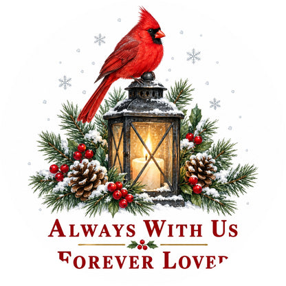 Luminous Remembrance Lantern Cardinal Memorial Ceramic Christmas Ornament