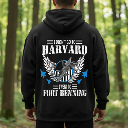 Air Force Veteran – I Went to Fort Benning Not Harvard – Proud Training Base T-Shirt, SweatShirt, Hoodie, Gift for Veterans Day