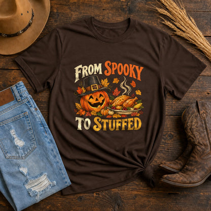 Spooky to Stuffed Comfort Colors T-Shirt, Fall Holiday Graphic Tee