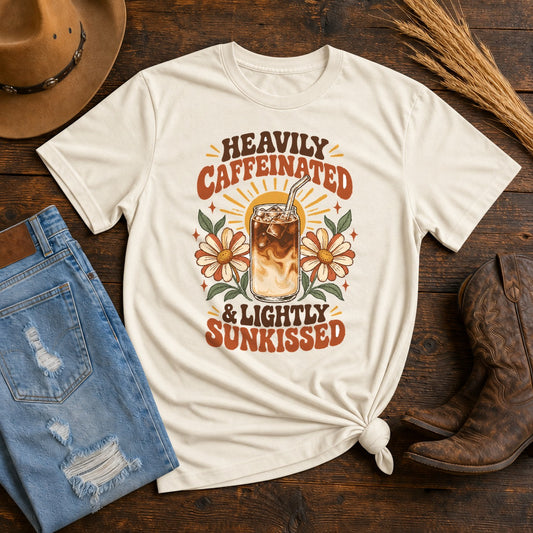 Sunkissed Cold Brew Comfort Colors T-Shirt, Ivory Graphic Tee