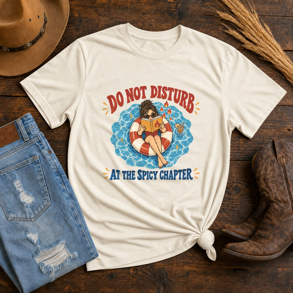 Comfort Colors Spicy Chapter T-Shirt, Book Lover Poolside Graphic