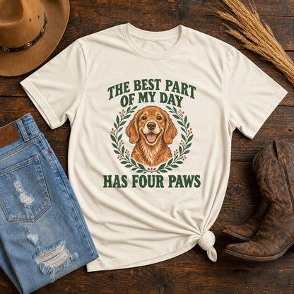Comfort Colors Dog Lover T-Shirt, Four Paws Graphic Tee