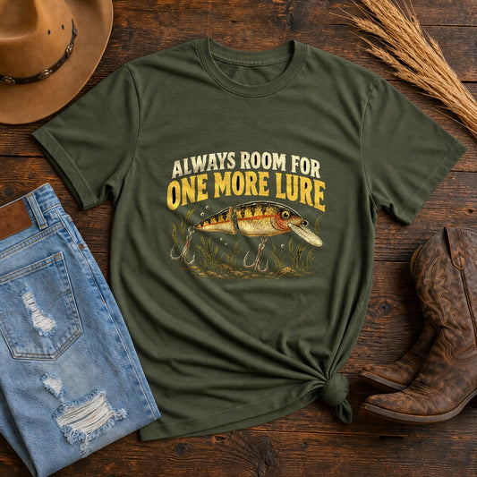 Comfort Colors Fishing T-Shirt, One More Lure Heritage Graphic