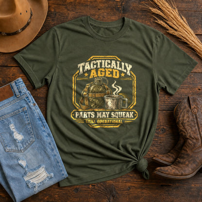 Comfort Colors Veteran Humor T-Shirt, Tactically Aged Graphic