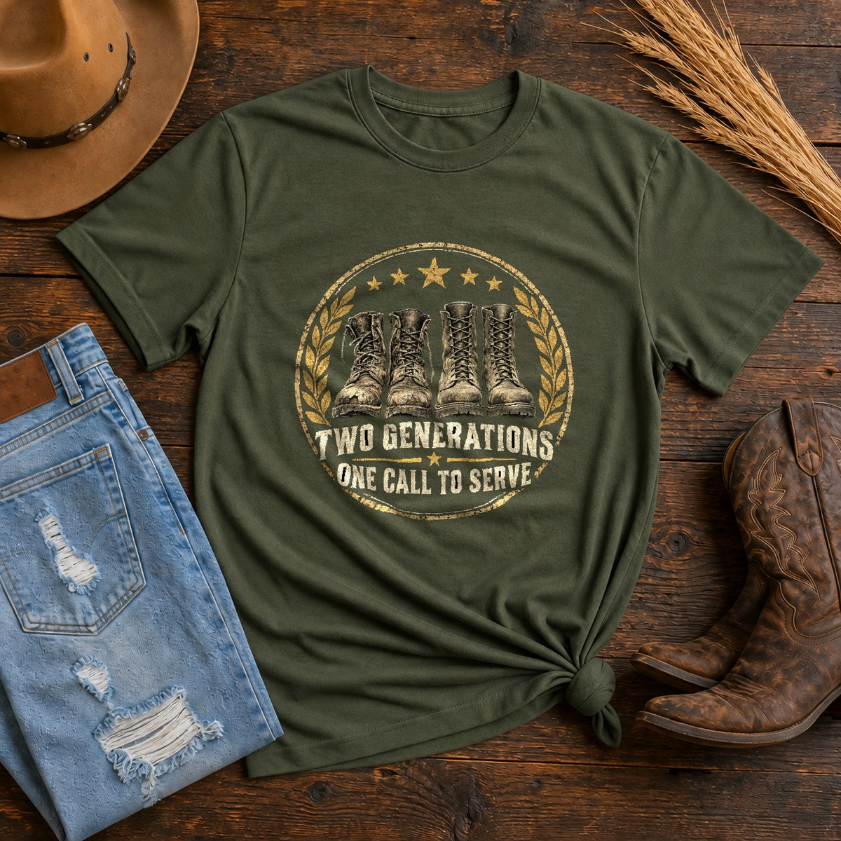Comfort Colors Military Family Legacy of Service Graphic T-Shirt