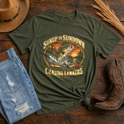 Chasing Lunkers Bass Fishing Comfort Colors T-Shirt