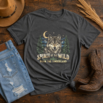 Comfort Colors Spirit of the Timberland Wolf Graphic T-Shirt