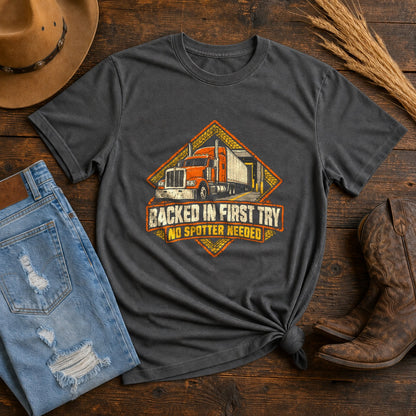 Backing Skill Badge Comfort Colors T-Shirt, Truck Driver Graphic Tee