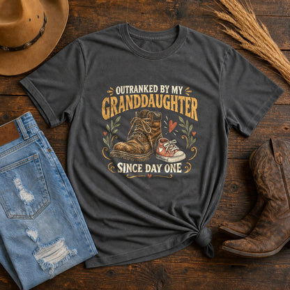 Outranked Grandpa Comfort Colors T-Shirt, Granddaughter Graphic