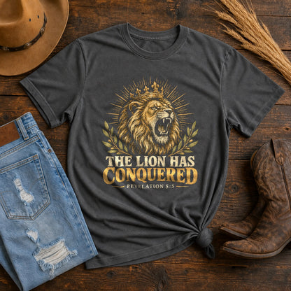 Lion of Judah Comfort Colors T-Shirt, Christian Faith Streetwear