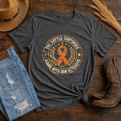 Orange Ribbon Veteran Solidarity Comfort Colors T-Shirt