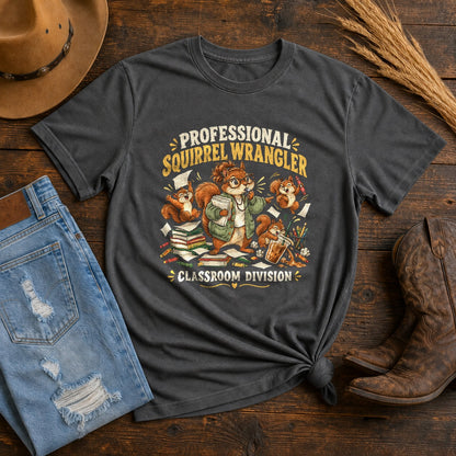 Squirrel Wrangler Teacher Comfort Colors Graphic T-Shirt