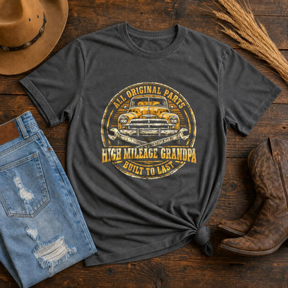 High Mileage Grandpa Comfort Colors T-Shirt, Classic Truck Tee