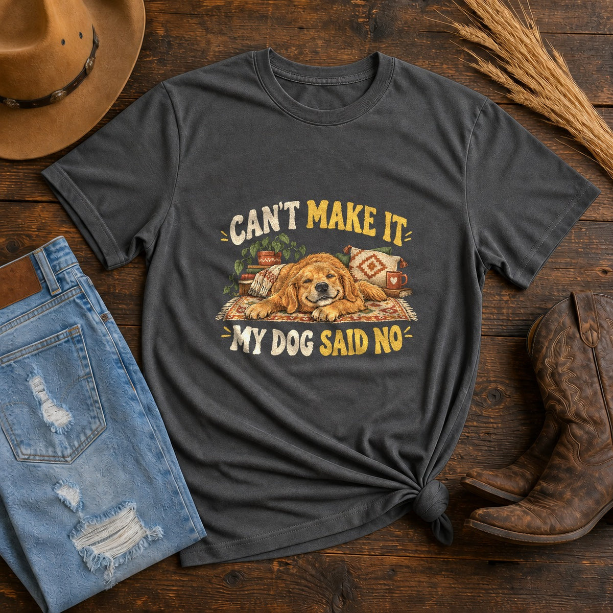 Dog Said No Comfort Colors T-Shirt, Golden Retriever Graphic Tee