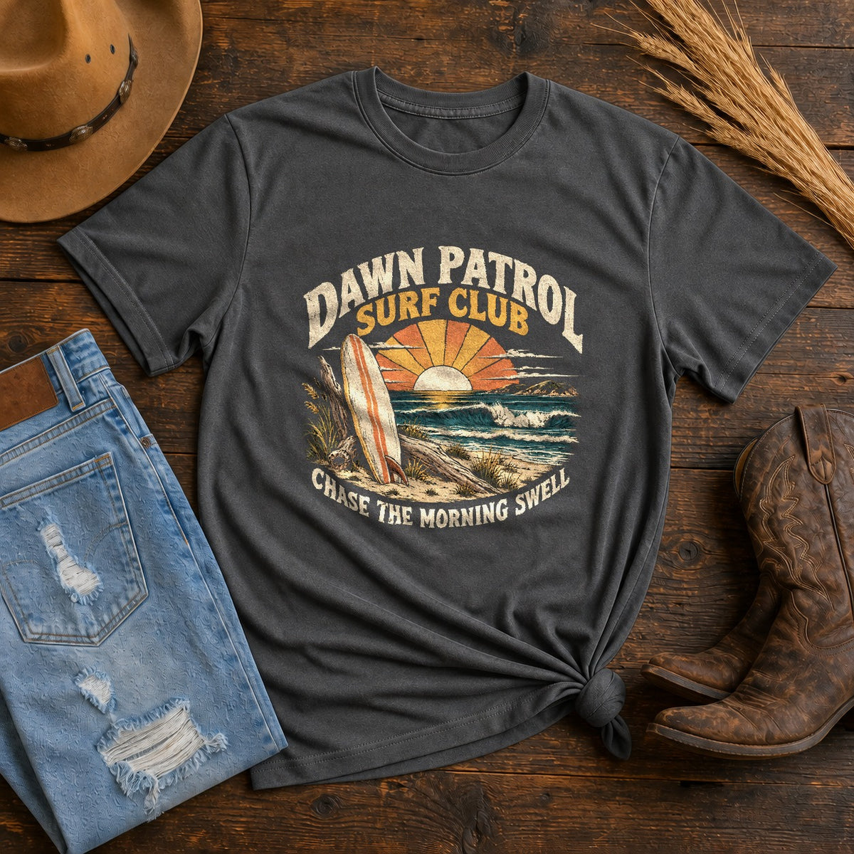 Dawn Patrol Surf Club Comfort Colors T-Shirt, Beach Graphic Tee