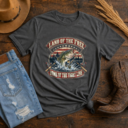 Tight Lines Patriotic Bass Fishing Comfort Colors T-Shirt