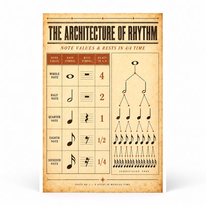 Architecture of Rhythm Reference Chart Music Poster